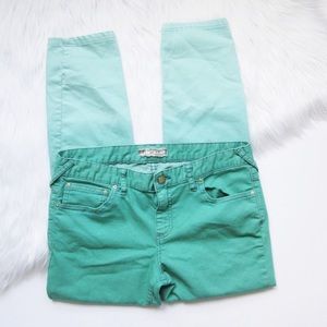 Free people mint dip dye ombré skinny jeans